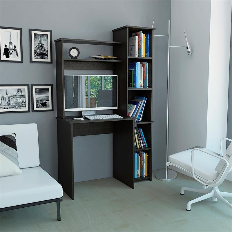 Bowery Hill Contemporary Home Office Desk in Espresso