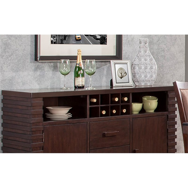 Bowery Hill Contemporary Wood Dining Sideboard in Dark Espresso