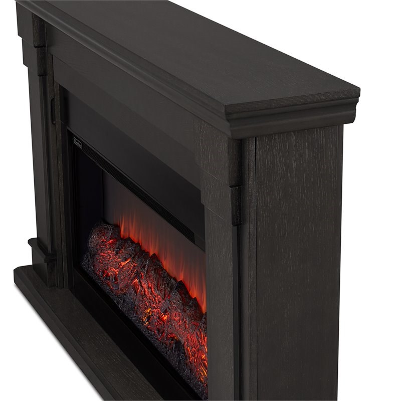 Bowery Hill Modern Electric Fireplace in Gray