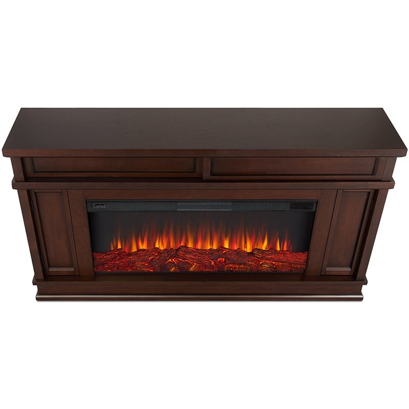 Bowery Hill Traditional Electric Fireplace in Dark Walnut Homesquare
