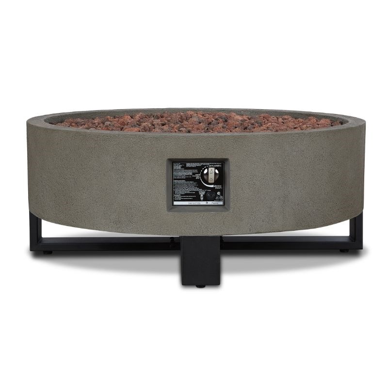Bowery Hill Contemporary Propane Fire Bowl for Outdoors in Glacier Gray