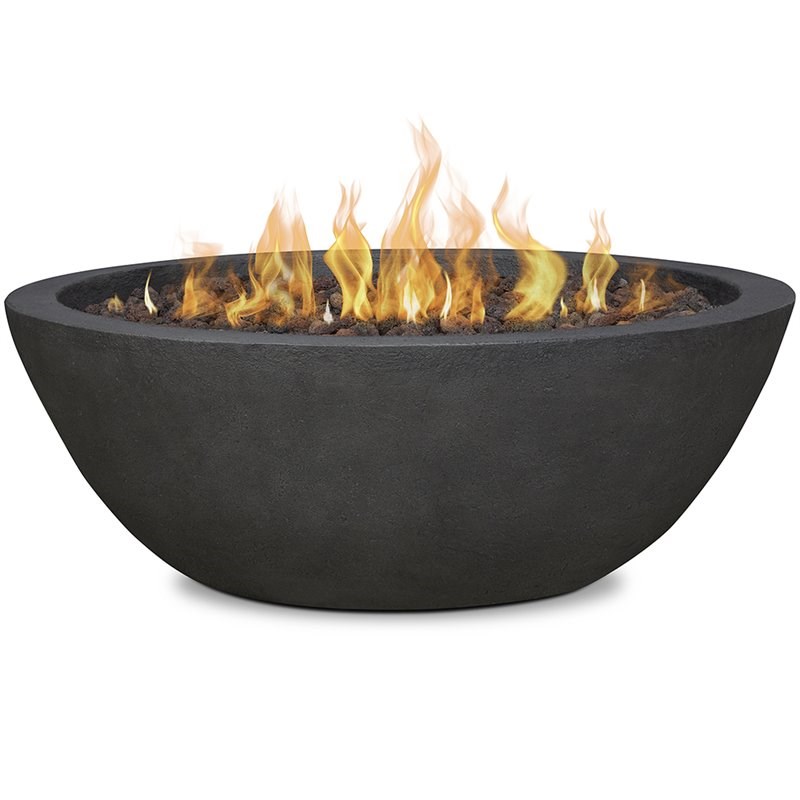 Bowery Hill Traditional Propane Fire Pit Bowl in Slate Gray