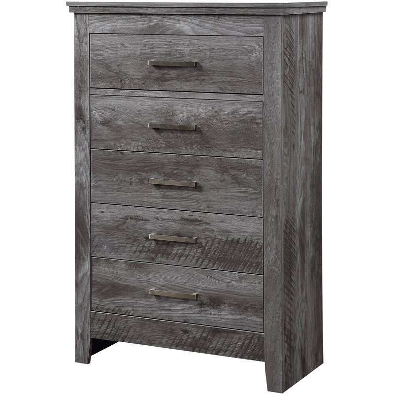 Bowery Hill Farmhouse Wood Chest in Rustic Gray Oak