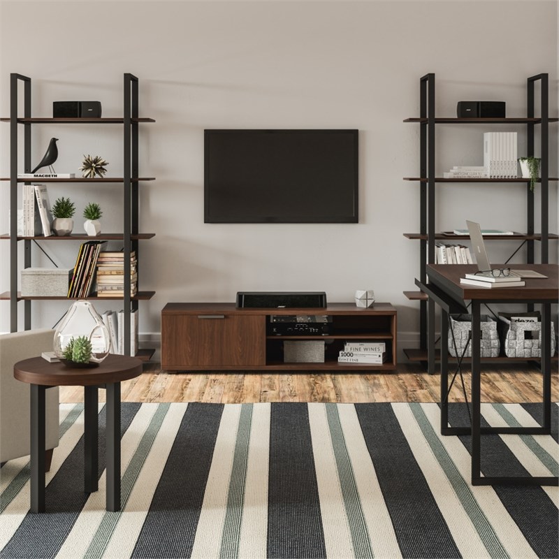 Bowery Hill Contemporary Brown Wood Entertainment Center