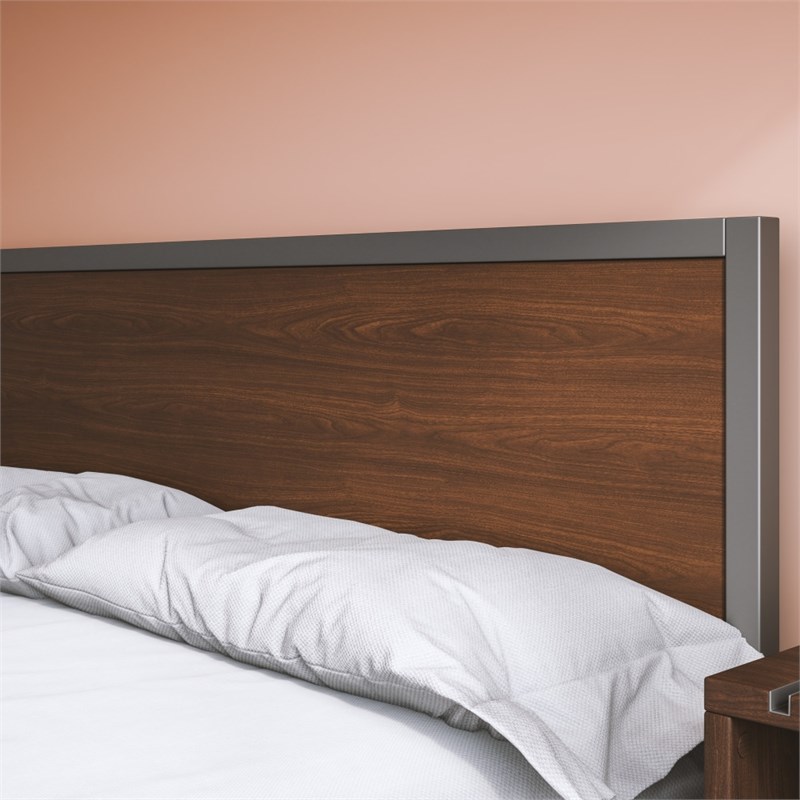 Bowery Hill Contemporary Brown Wood Queen Bed