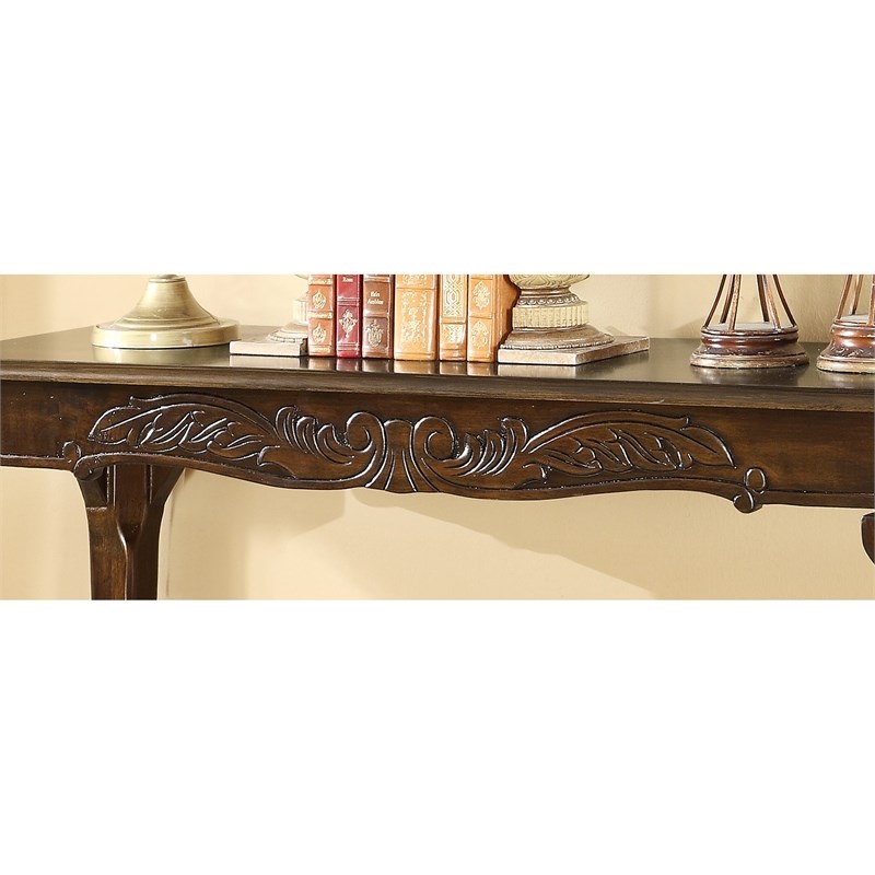 Bowery Hill Traditional Solid Wood 4-Piece Coffee Table Set in Dark Cherry