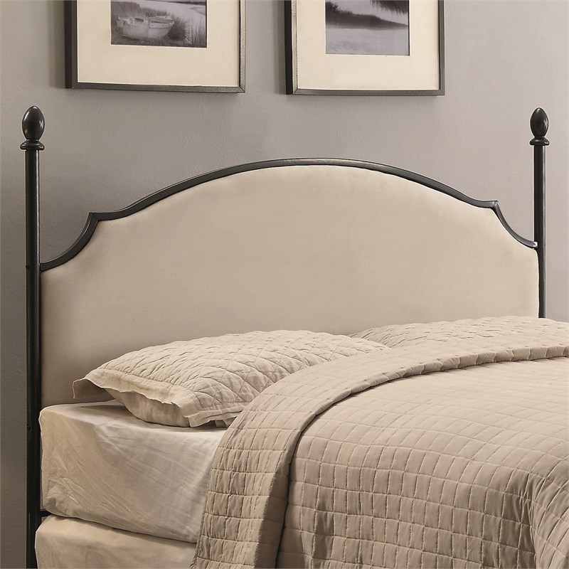 Bowery Hill Transitional Metal Twin Poster Bed in Gun Metal