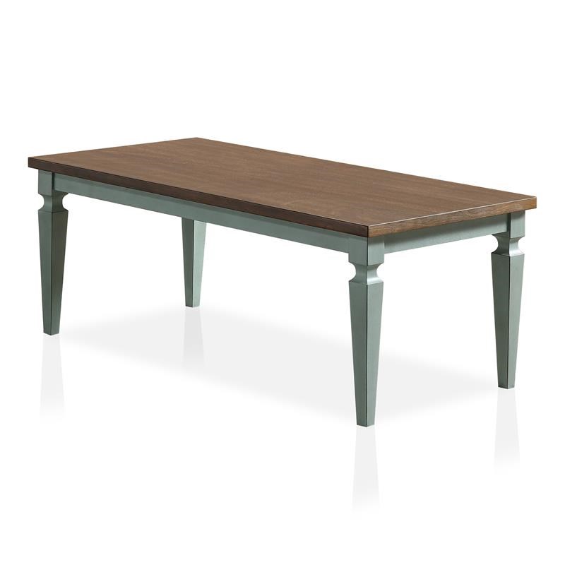 Bowery Hill Transitional Wood 3-Piece Coffee Table Set in Antique Blue
