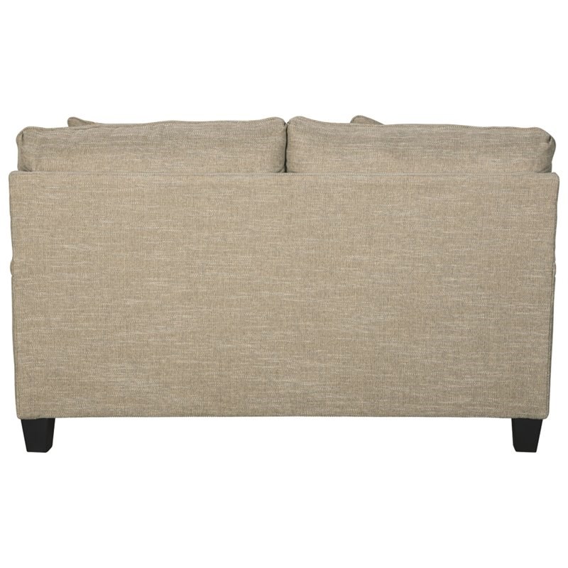 Bowery Hill Contemporary Loveseat in Wheat Fabric