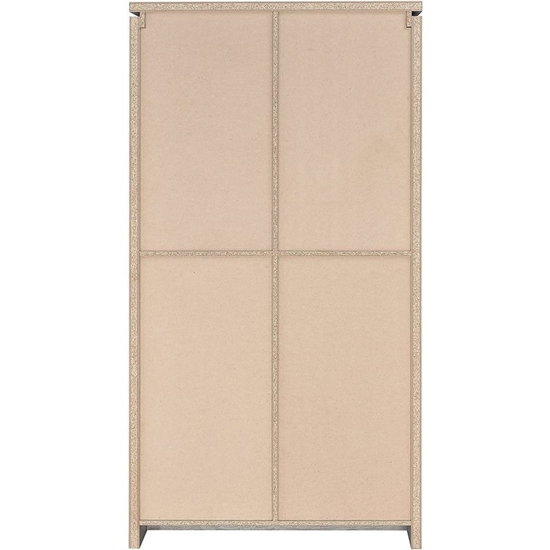 Bowery Hill Traditional 2 Door Wood Curio Cabinet in Grey