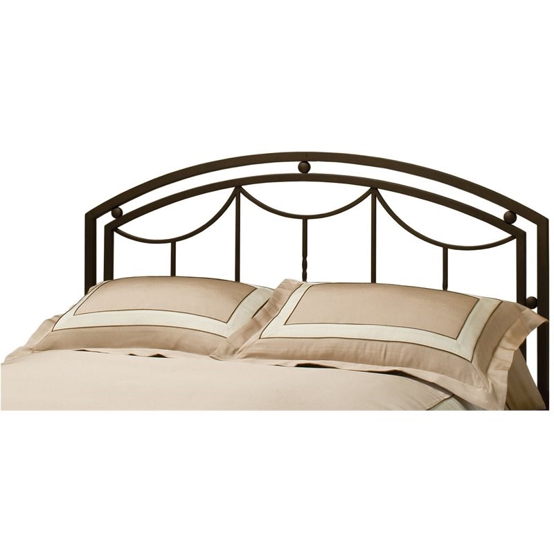 Bowery Hill Full/Queen Metal Spindle Headboard With Frame in Bronze