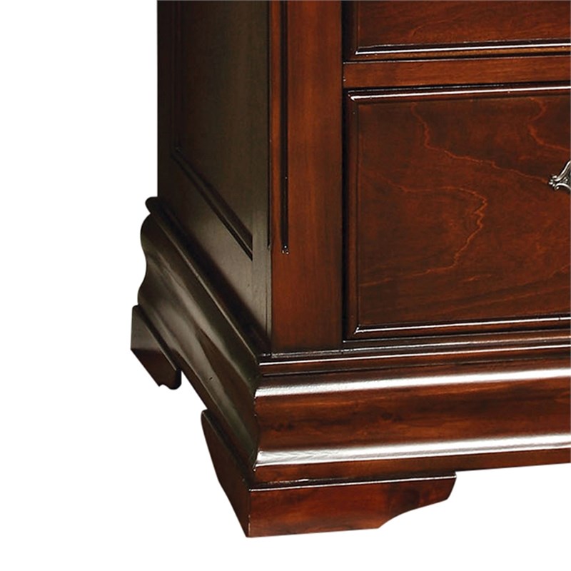 Bowery Hill Traditional Solid Wood 4-Drawer Media Chest in Cherry