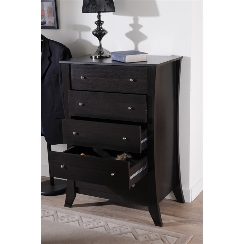 Bowery Hill Contemporary Wood 5-Drawer Chest in Espresso Finish