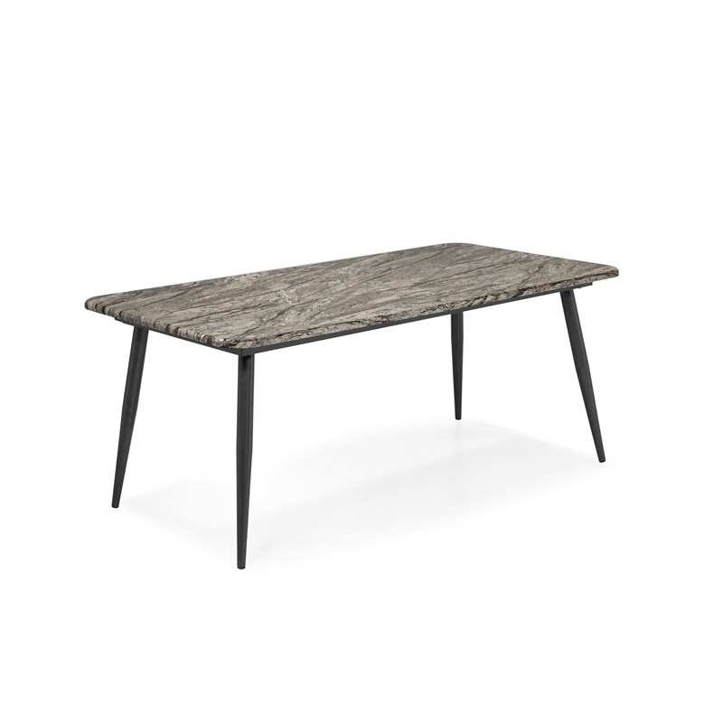 Bowery Hill Mid-Century Wood 3-Piece Coffee Table Set in Gray Finish