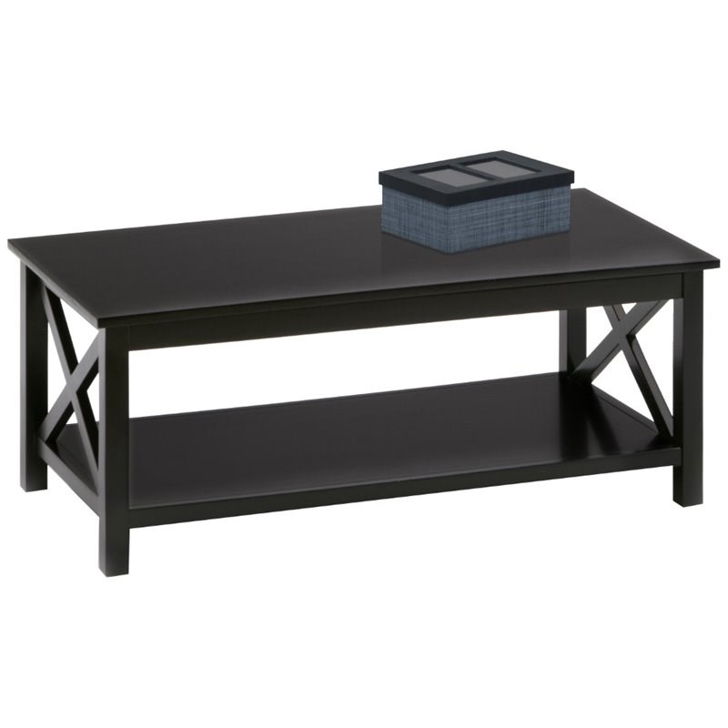 Bowery Hill II 3 Piece Coffee Table Set in Textured Black Finish