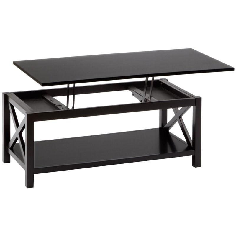 Bowery Hill II 3 Piece Coffee Table Set in Textured Black Finish