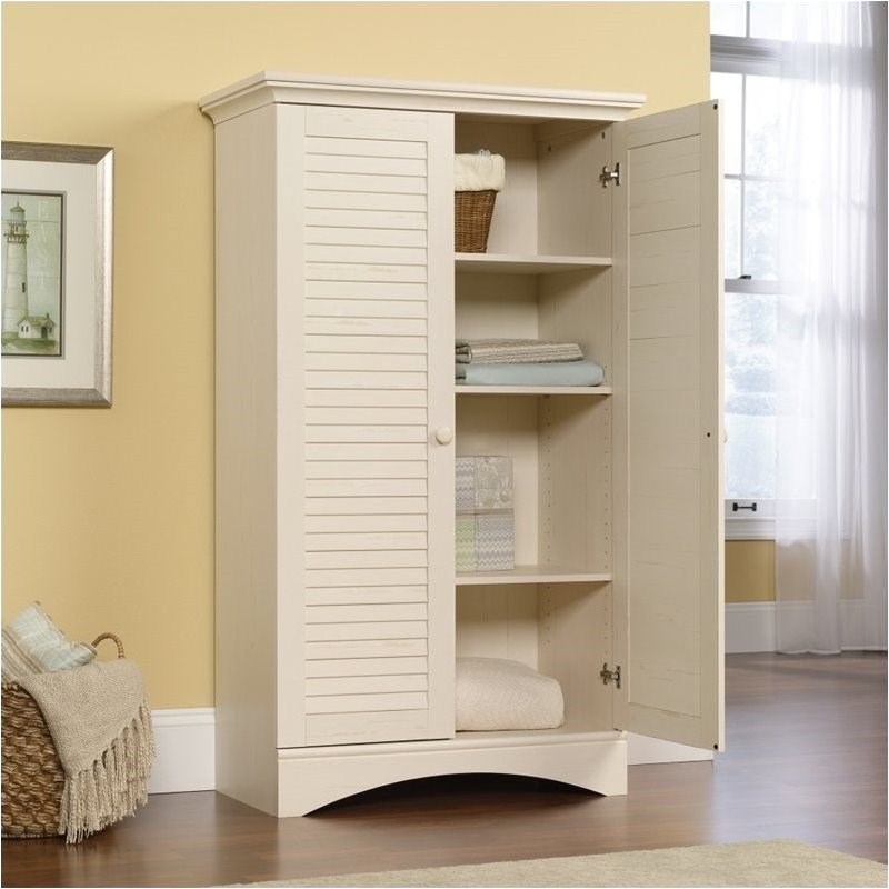 Pemberly Row Storage Cabinet in Antiqued White