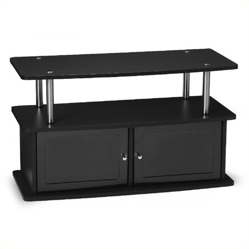 pemberly row 36" tv stand in black with 2 pr425959