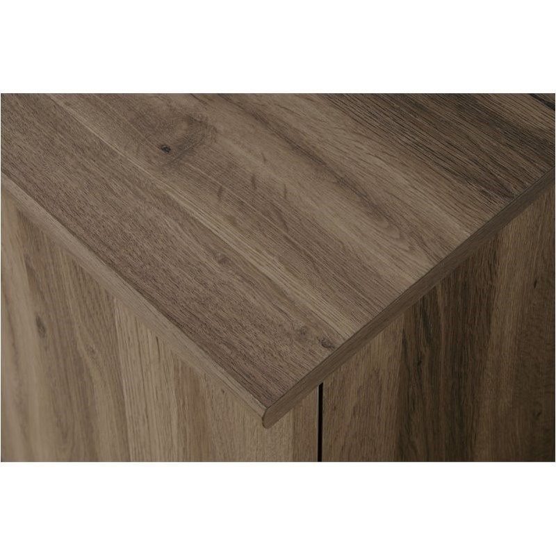 Pemberly Row Contemporary Wood L Shaped Computer Desk in Salt Oak