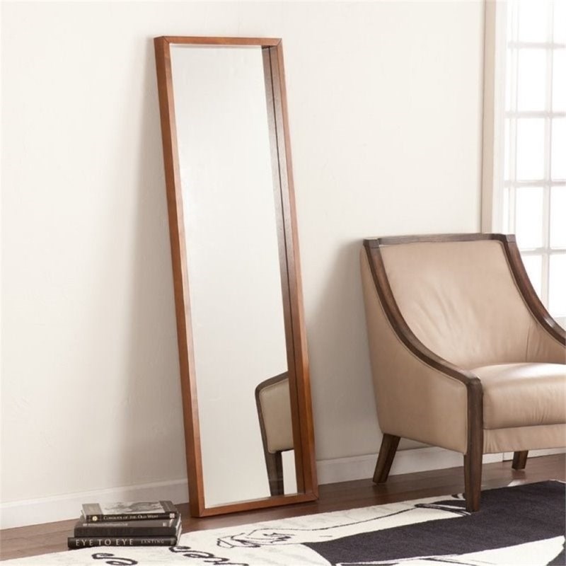 Pemberly Row Leaning Mirror in Dark Tobacco