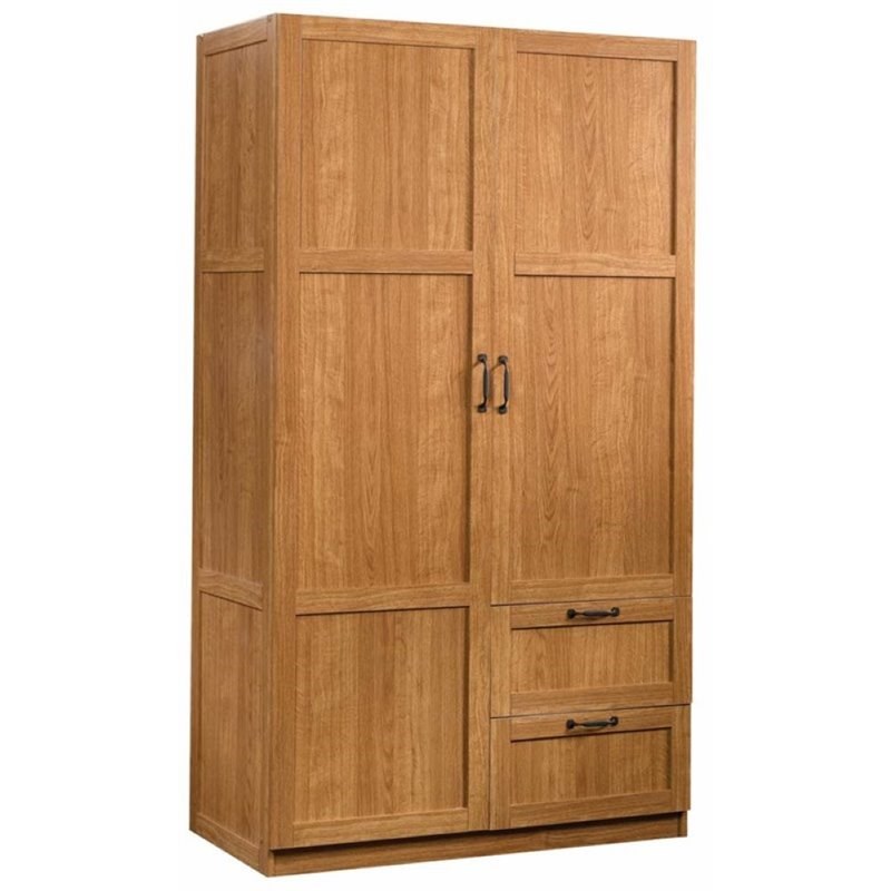 Pemberly Row Wardrobe Armoire in Highland Oak Homesquare