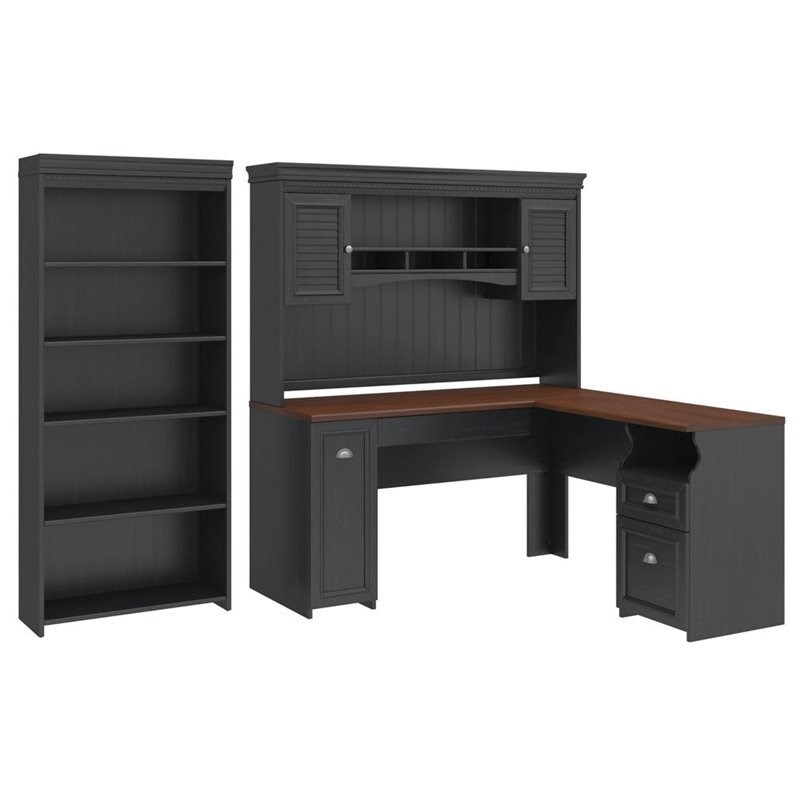 Pemberly Row 3 Piece Office Set in Antique Black