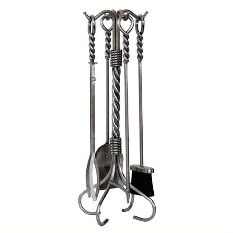 Pemberly Row 5 Piece Stainless Steel Fireset With Twist Handles