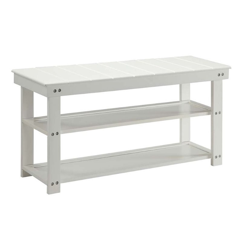 Pemberly Row Entryway Bench in White