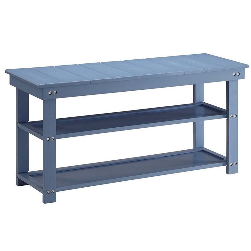 Pemberly Row Entryway Bench in Blue