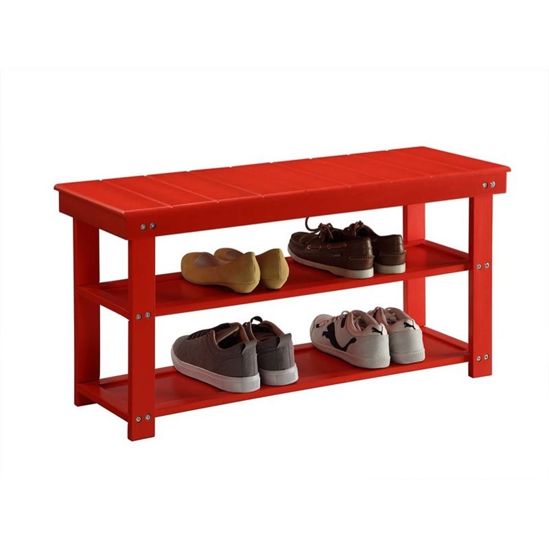 Pemberly Row Entryway Bench in Red