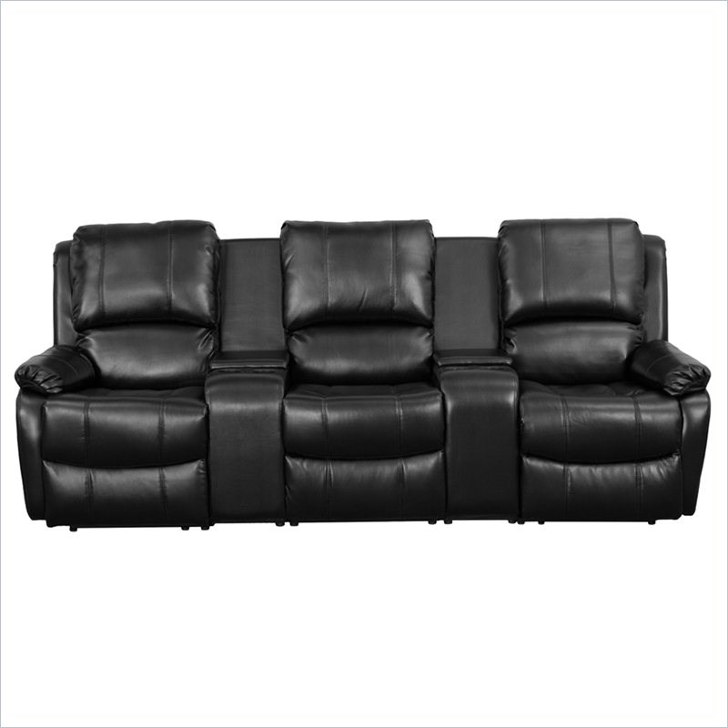 Pemberly Row 3 Seat Leather Reclining, White Leather Theater Sofa Review