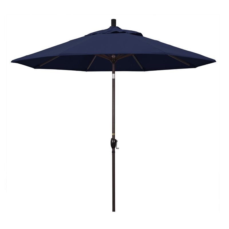 Pemberly Row 9' Patio Umbrella in Navy Blue