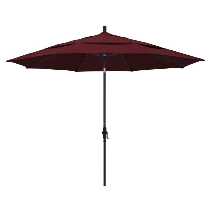 Pemberly Row 11' Patio Umbrella in Burgundy