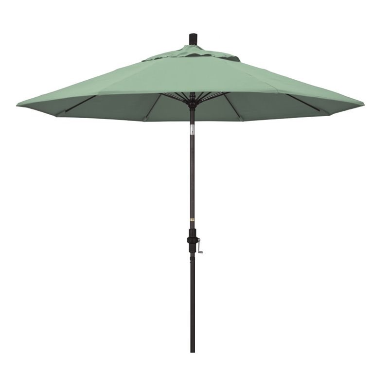 Pemberly Row Skye 9' Bronze Patio Umbrella in Pacifica Spa