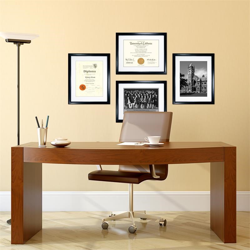 Pemberly Row Caspian Document Frame Black 11 by 14 Inch 12Pack MDF