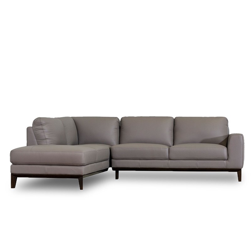 Pemberly Row Mid Century Modern Milton, Mid Century Modern Milton Leather Sectional Sofa