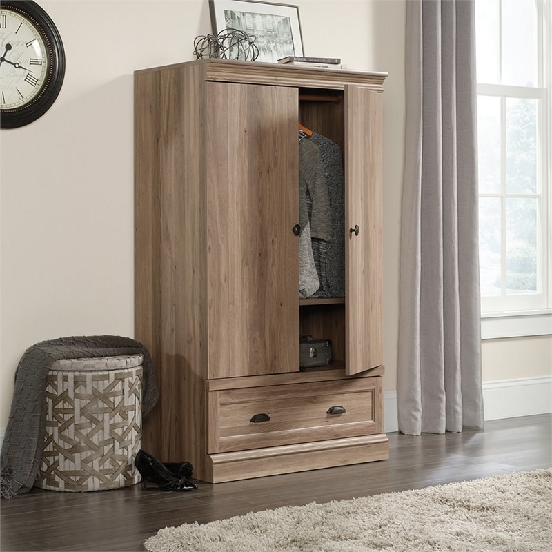 Pemberly Row Wardrobe Armoire in Salt Oak Homesquare