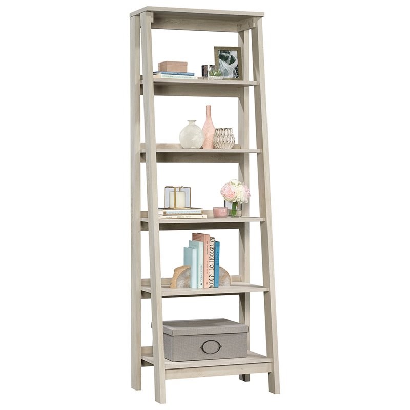 Pemberly Row 5 Shelves Bookcase in Classic Cherry Finish 