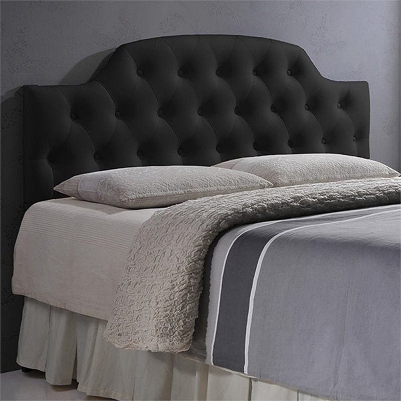 pemberly row faux leather tufted queen panel headboard - pr-4753-1707091