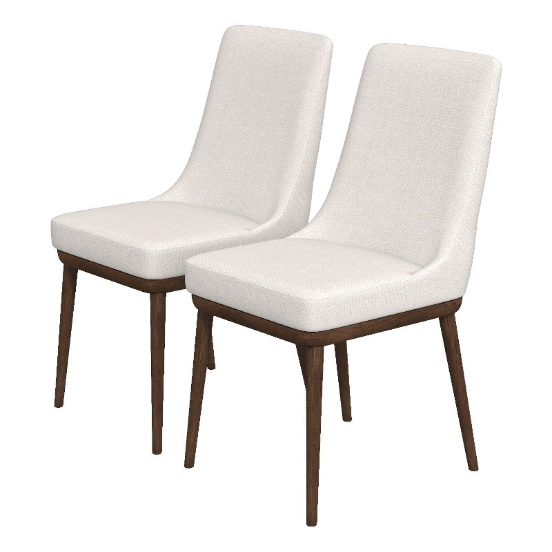Pemberly Row Mid Century Modern Grayson Beige Dining Chair (Set of 2)