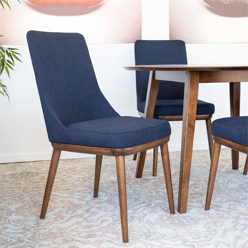 Pemberly Row Mid Century Modern Grayson Blue Dining Chair (Set of 2)