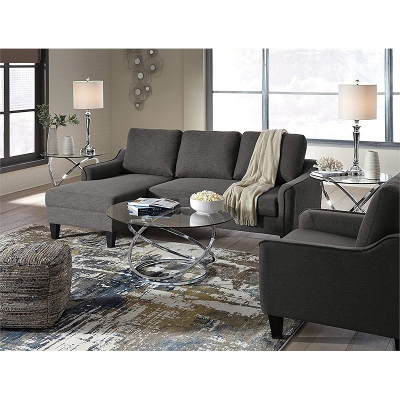 Pemberly Row 3 Piece Glass Top Coffee Table Set in Chrome