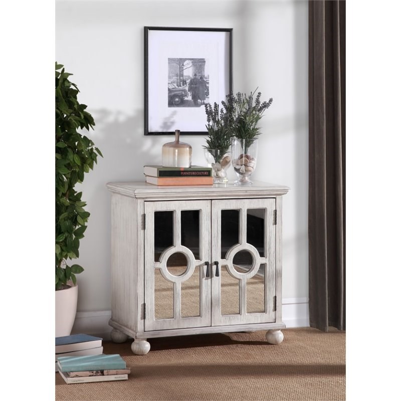 Pemberly Row Wood Accent Chest in Antique White