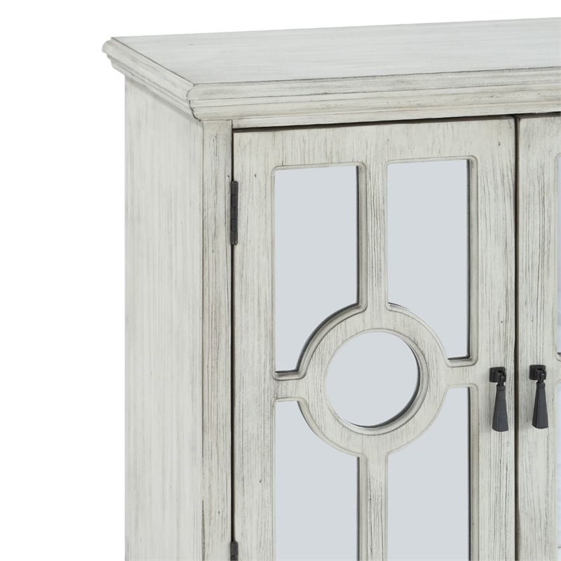 Pemberly Row Wood Accent Chest in Antique White