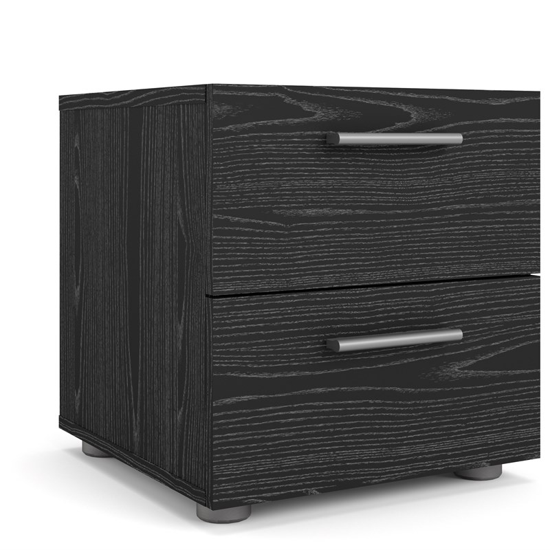 black wood grain nightstand