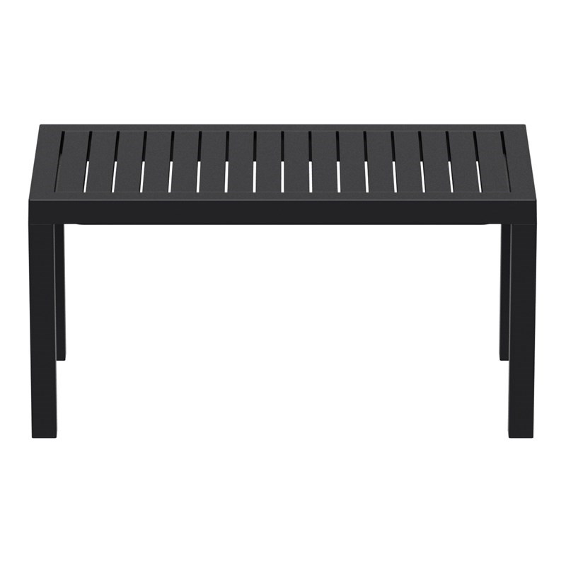 Pemberly Row Contemporary Coffee Table in Black