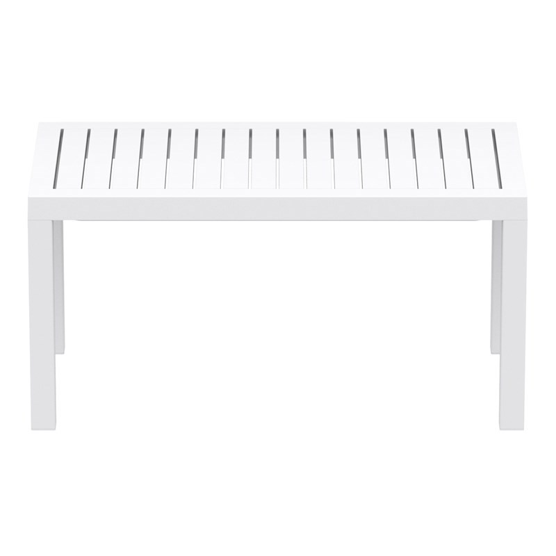 Pemberly Row Contemporary Coffee Table in White