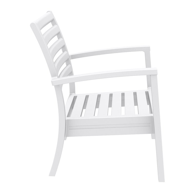 Pemberly Row XL Club Chair in White with Acrylic Fabric Natural Cushions