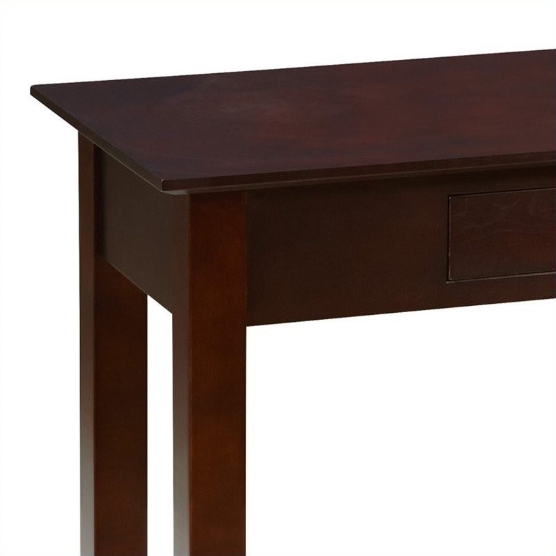 Pemberly Row Transitional Hall Table in Espresso Wood Finish