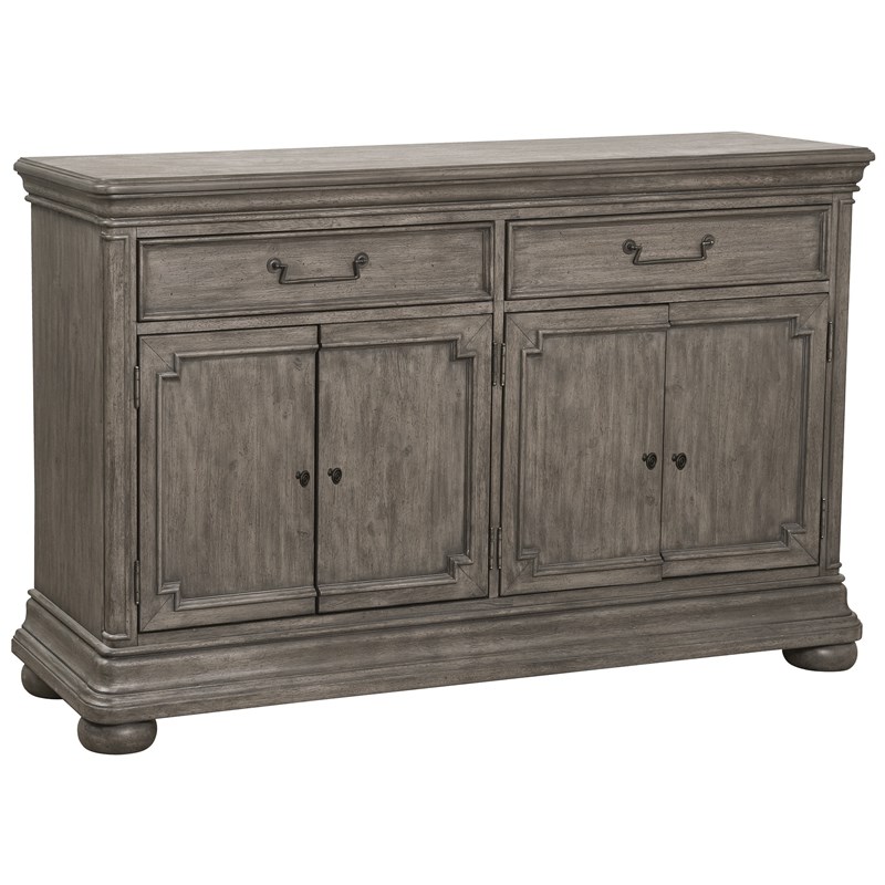 Pemberly Row Traditional Wood Sideboard in Brown